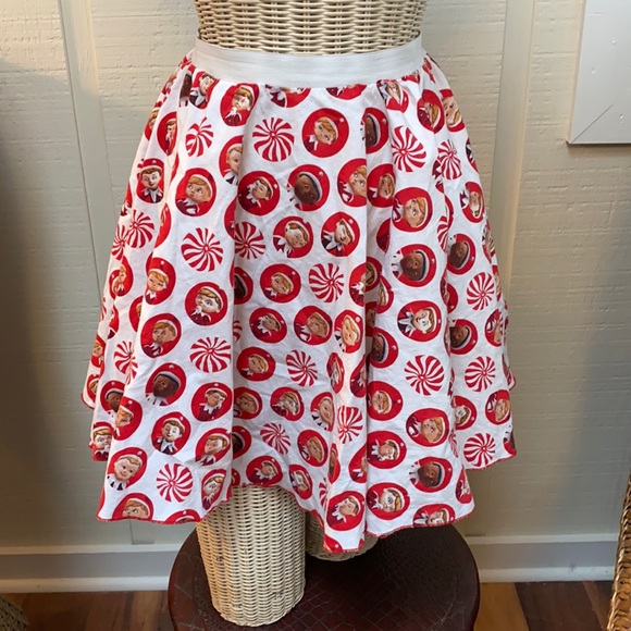Handmade Dresses & Skirts - Elf Peppermint Christmas Skirt